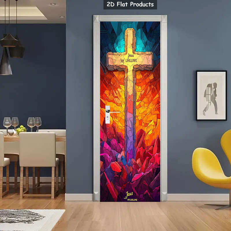 1pc 95.0x214.88cm Jesus Christian Themed Stickers