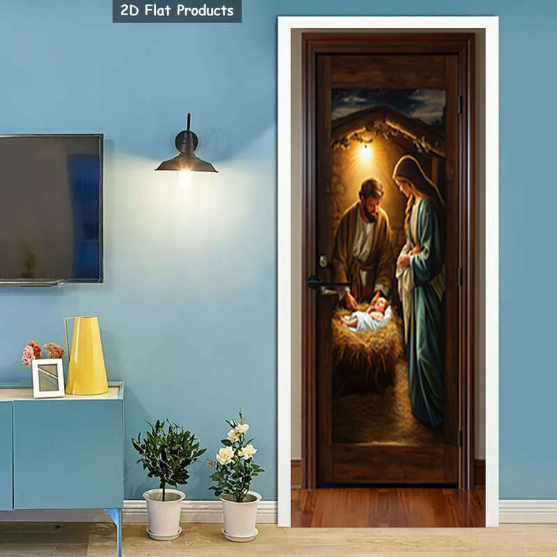 1pc 95.0x209.8cm Jesus Christian Themed Stickers