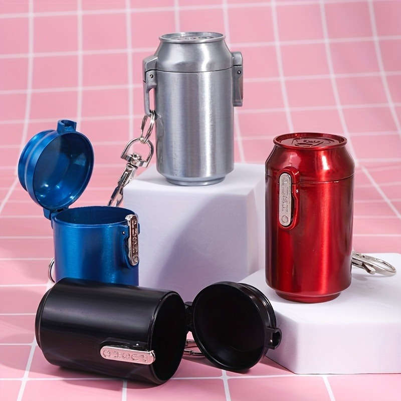 1pc Portable Mini Ashtray Bag In Bag Keychain