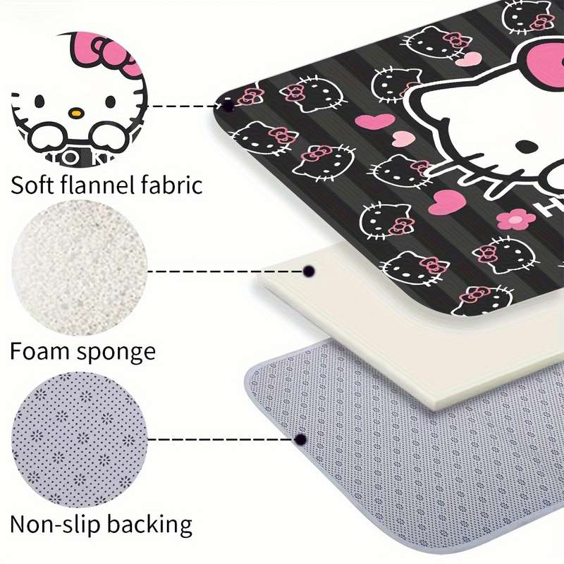 1Pc Black 47.24x15.75inch 120x40cm Floor Mat