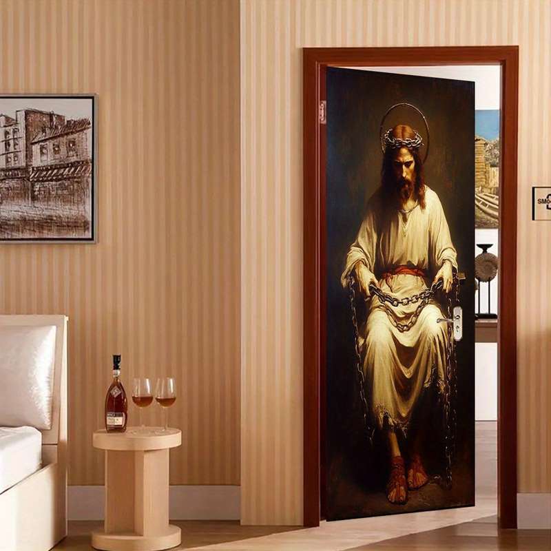 1pc 95.0x214.88cm Jesus Christian Themed Stickers
