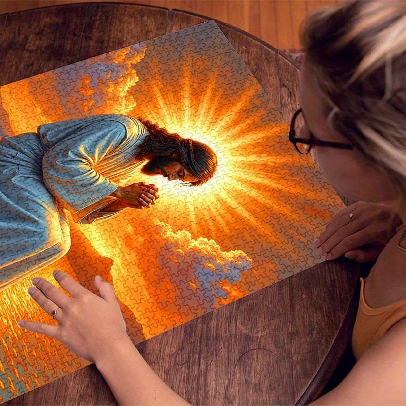1000pcs Jesus Praying at the Sea Jigsaw Puzzle for Adults Advanced Level Challengin