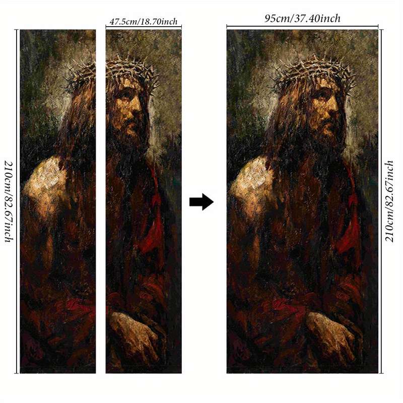 1pc 95.0x214.88cm Jesus Christian Themed Stickers