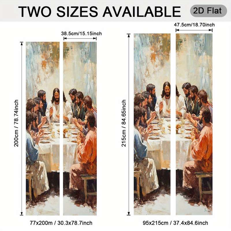 1pc 30.3x78.7 inches   77x200 cm   Jesus Christian Themed Stickers