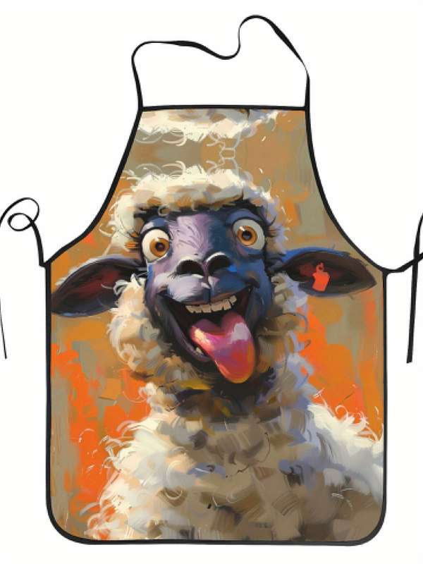 1pc Farm Animals Cows Donkeys Sheep Apron Chef Male Female Patterned