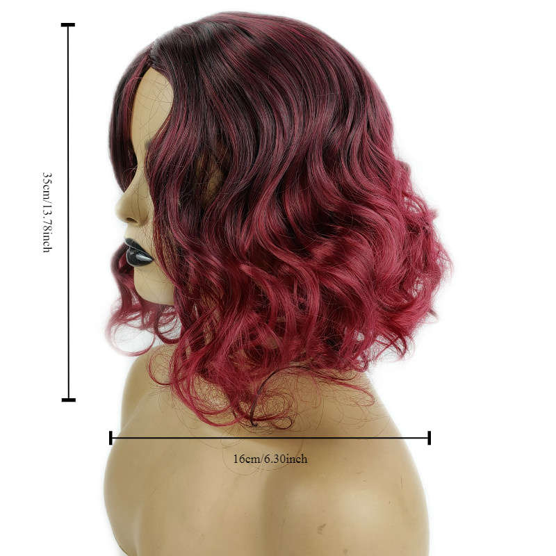 1Pc Black 30.48cm Fashion Design Wig