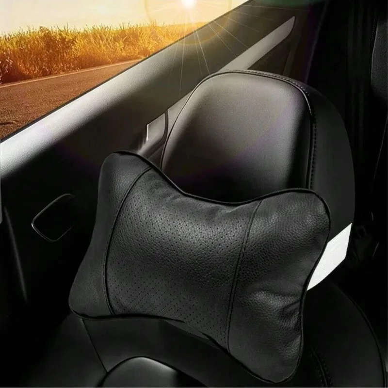 1pc Car Seat Headrest with Breathable Mesh Auto Safety Head and Neck Rest Relax Pillow Cushion Auto