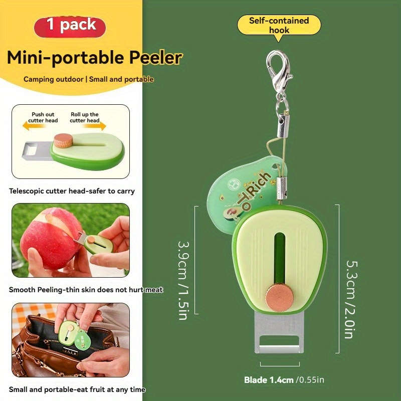 1pc Compact Stainless Steel Peeling Knife with Copper Blade Lightweight Portable Kitchen Ess