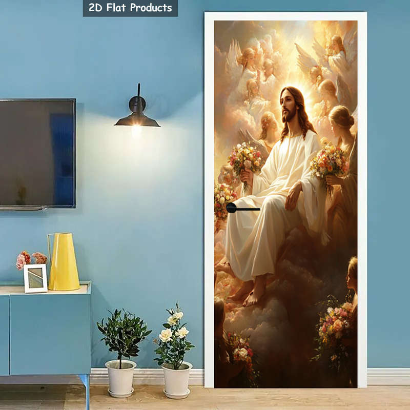 1pc 95.0x209.8cm Jesus Christian Themed Stickers