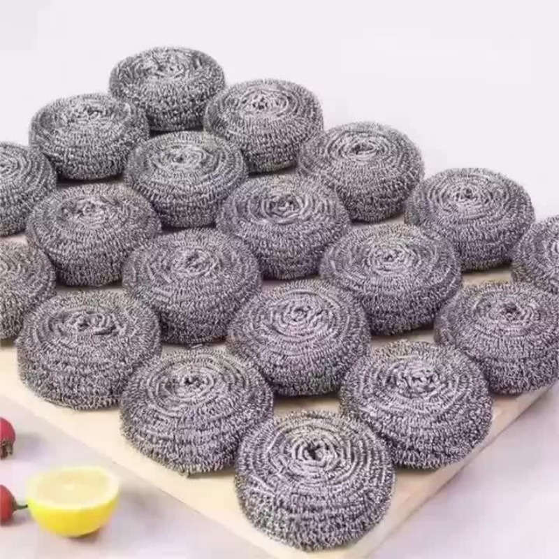 20pcs Stainless Steel Wire Scrubbers Non-Electric Multipurpose Cleaning Brushes for Kitchen