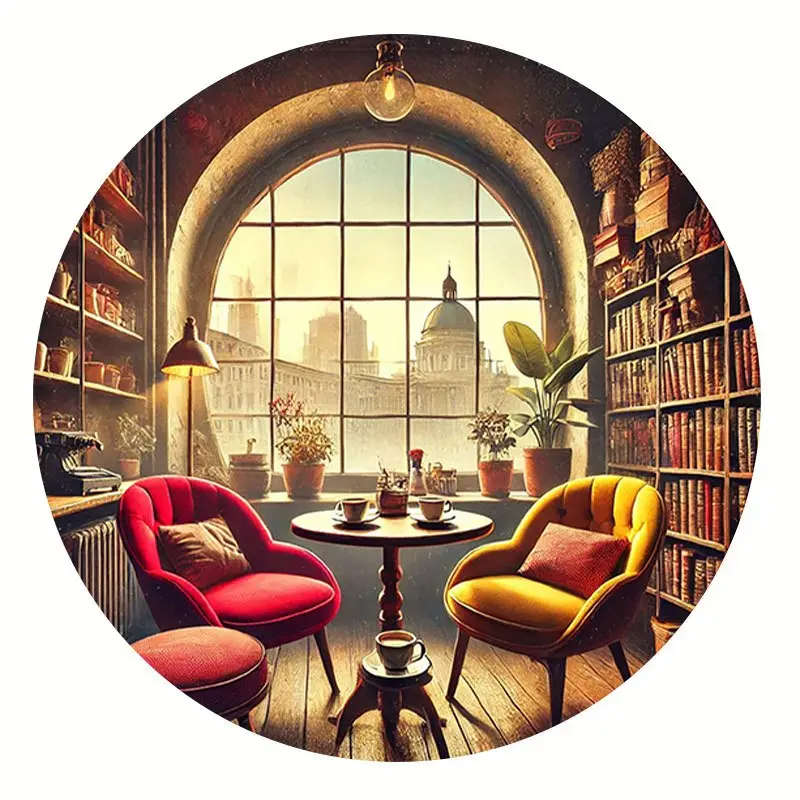 1pc Round Aluminum Sign Wall Art Vintage Cozy Coffee Corner Decor Ideal for Home Cafe Kitchen Club B