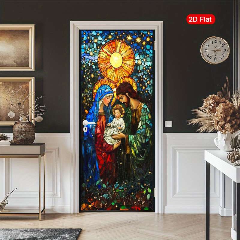 1pc 30.3x78.7 inches   77x200 cm   Jesus Christian Themed Stickers
