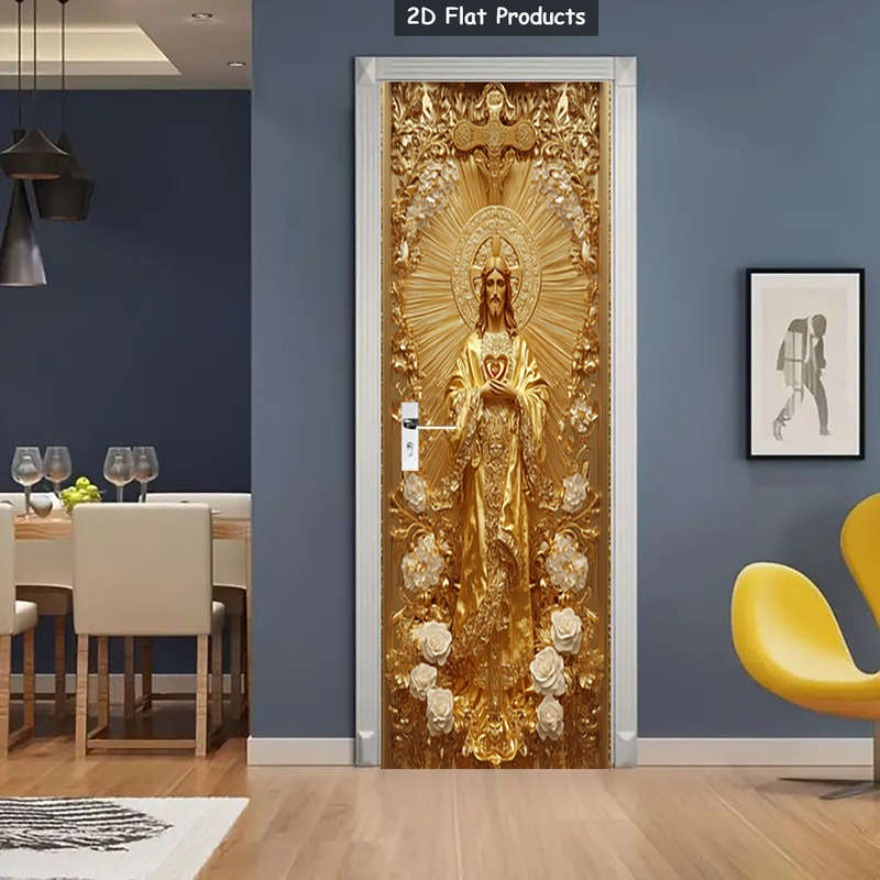 1pc 95.0x209.8cm Jesus Christian Themed Stickers