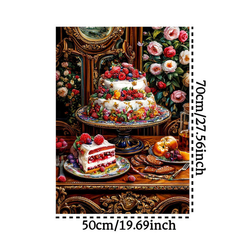 1000pcs Jigsaw Puzzle Still Life Desserts Fruits Large Paper Puzzle for Adults