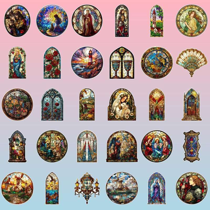 1pc Aesthetics Jesus Christian Themed Stickers