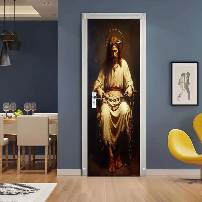 1pc 95.0x214.88cm Jesus Christian Themed Stickers