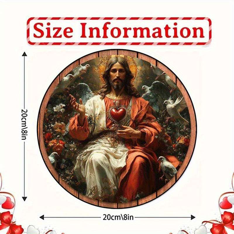 1 Piece Wooden Jesus Theme Pendant