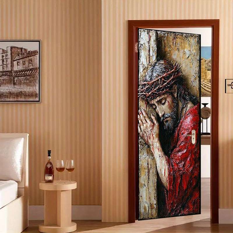 1pc 95.0x214.88cm Jesus Christian Themed Stickers