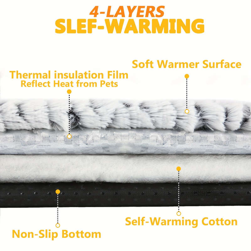 1PC Pet Mat White And Gray Size S  50.8cm X 39.88 cm
