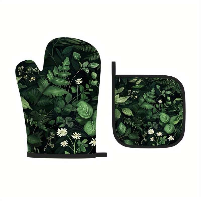 2pcs 26.92x17.02 cm Heat Resistant Oven Mitts And Potholders