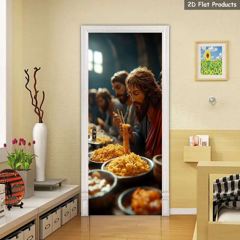 1pc 95.0x214.88cm Jesus Christian Themed Stickers