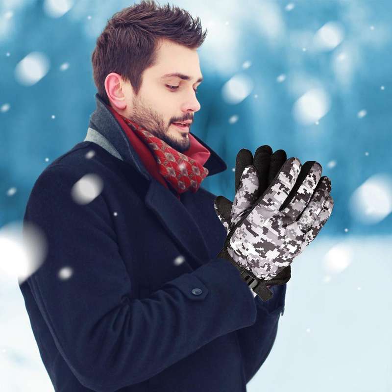 1 Pair Camouflage Army Green Warm Gloves