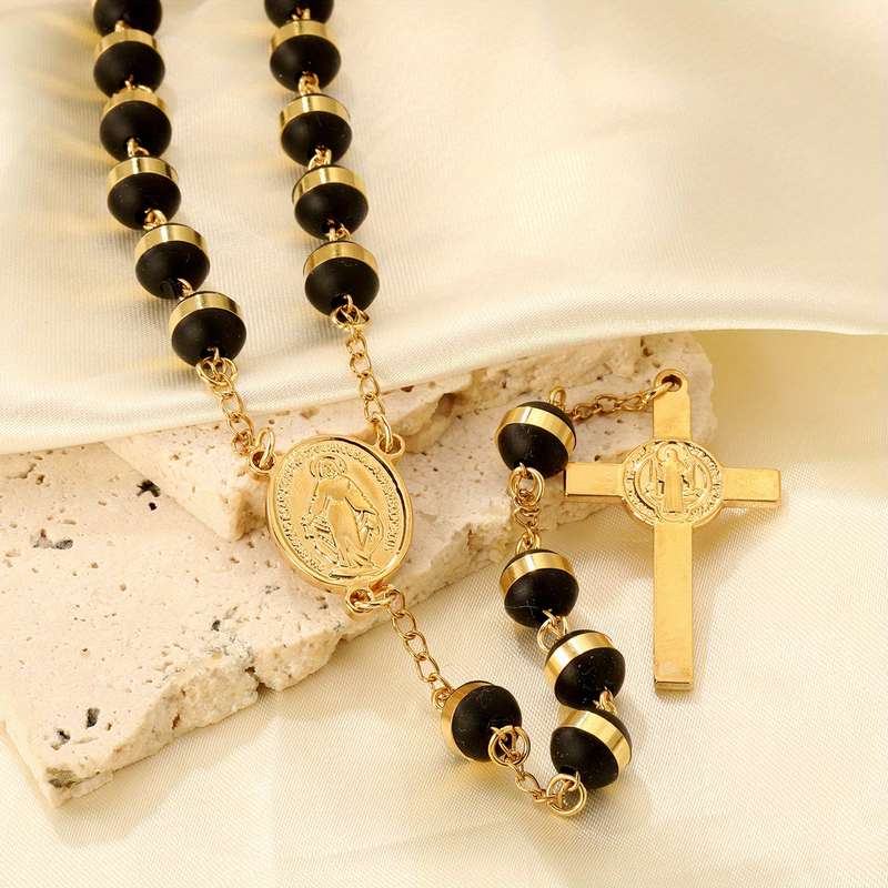 1 Piece Golden Jesus Theme Pendant