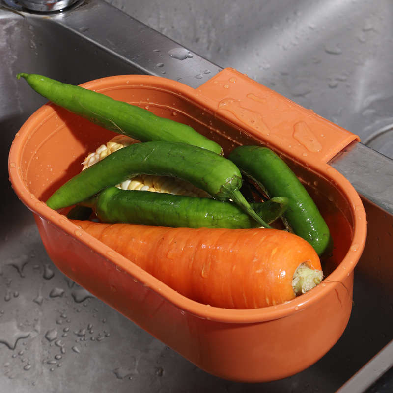 1pc Kitchen Multifunctional Drain Basket Vegetable Washing Basket Fruit and Rice Water Leak