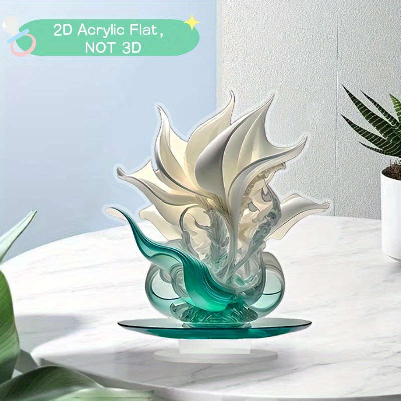 1pc 2D Flat  Elegant  Simulation Crystal Lily Decoration Gradient Design Lightweight Table Cen