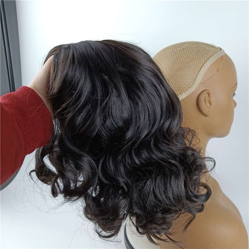 1Pc Black 30.48cm Fashion Design Wig