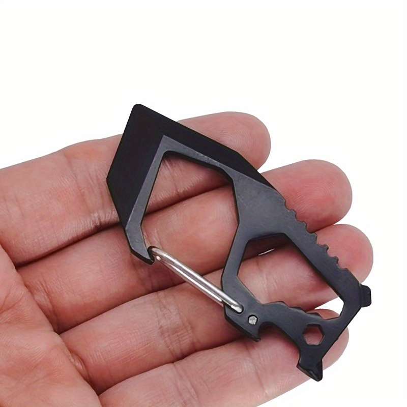 1pc Multifunctional EDC Keychain Knife Portable Metal Pocket Tool with Spear Point