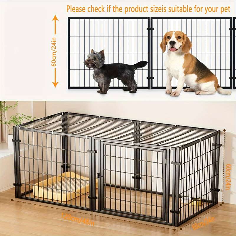 1pc 120CM*60CM*70CM Black Pet Cage