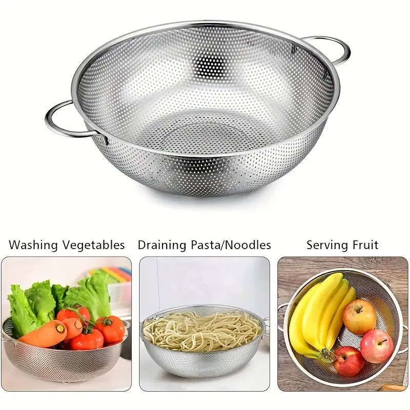 3-Piece Stainless Steel Strainer Set