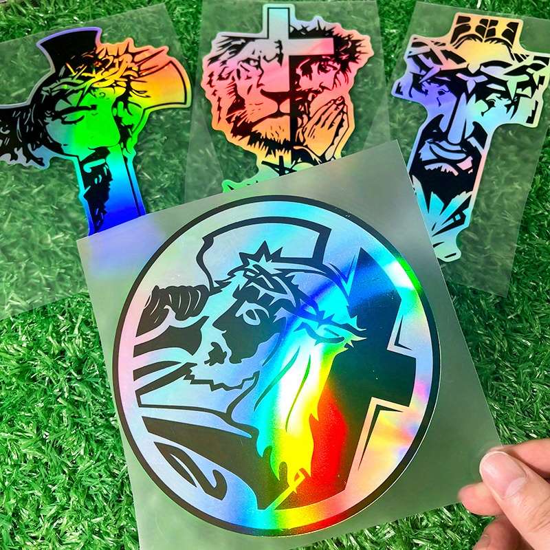 2 pieces  Jesus Christian Themed Stickers