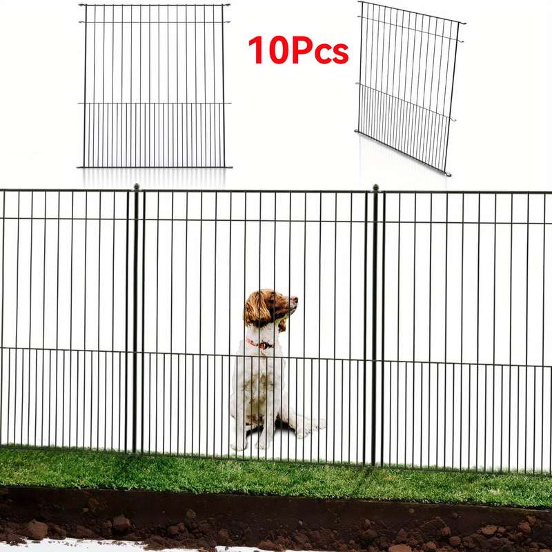 1pc Black size 73.66cm L x 81.28cmH (10 Panels)Pet Cage