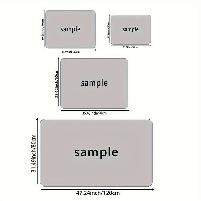 1Pc 40x60cm 15.7x23.6inch Floor Mat