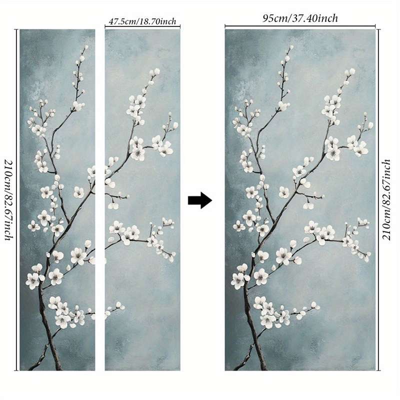 1Pc 76.96x199.9cm Door Window Sticker