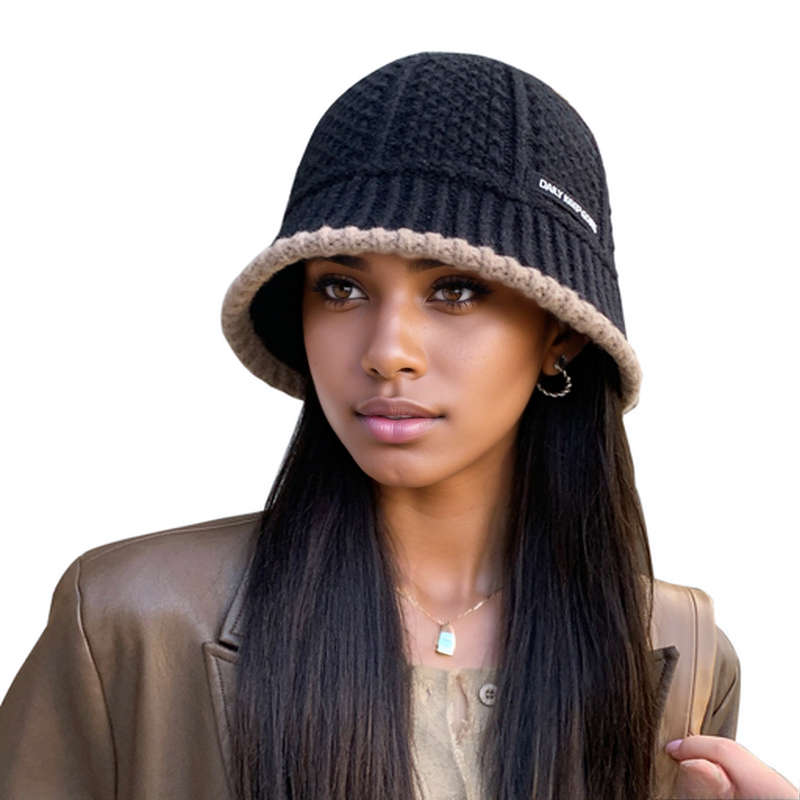 1pc Hat Women Autumn and Winter Seasonal Warm Bucket Fisherman Hat Showing Small Face Covering Face