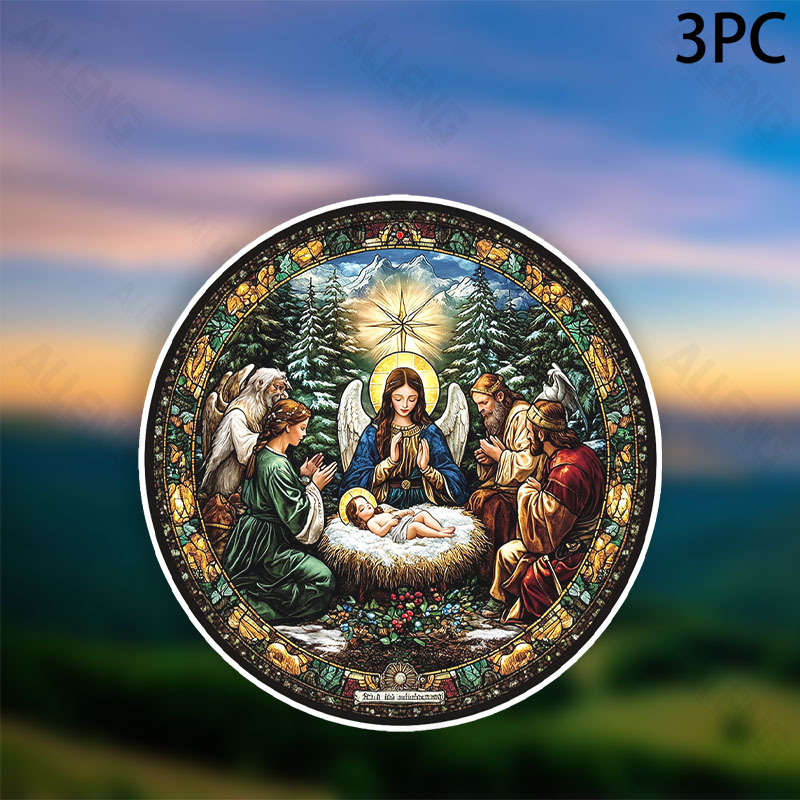 3pcs  Jesus Christian Themed Stickers