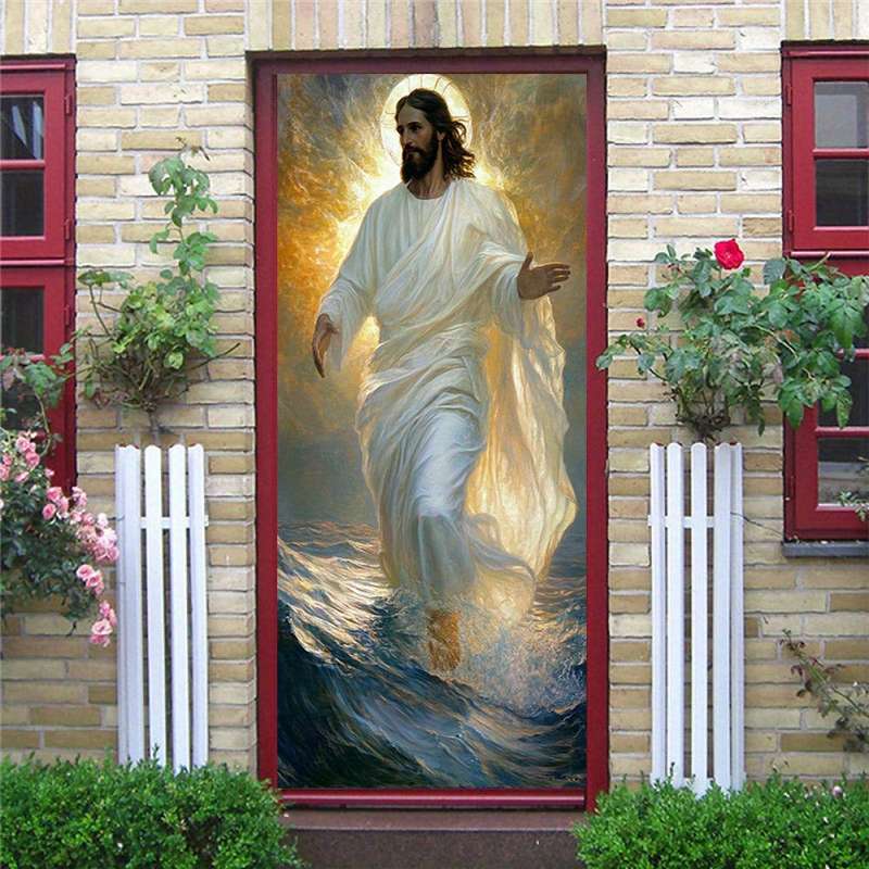 1pc 95.0x209.8cm Jesus Christian Themed Stickers