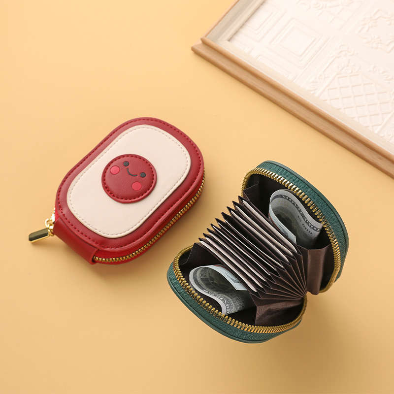 1pc New Cartoon Card Holder Accordion-Style Card Wallet with Multiple Slots Large Capacity for St