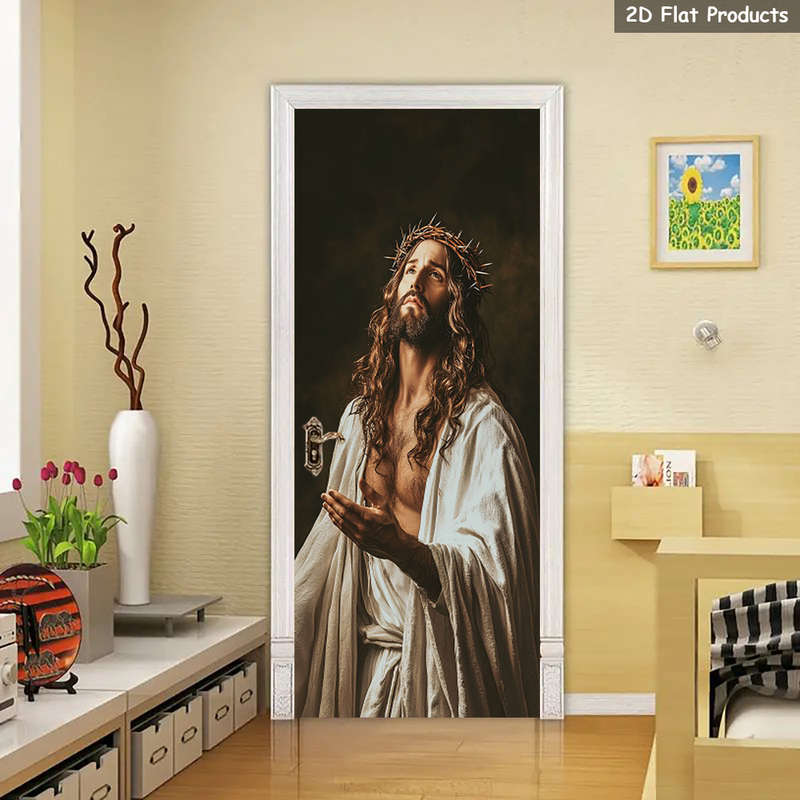 1pc 95.0x214.88cm Jesus Christian Themed Stickers