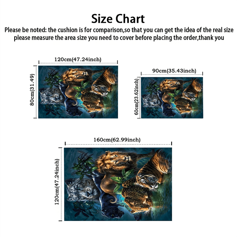 1Pc 47.24x62.99inch 120x160cm Floor Mat