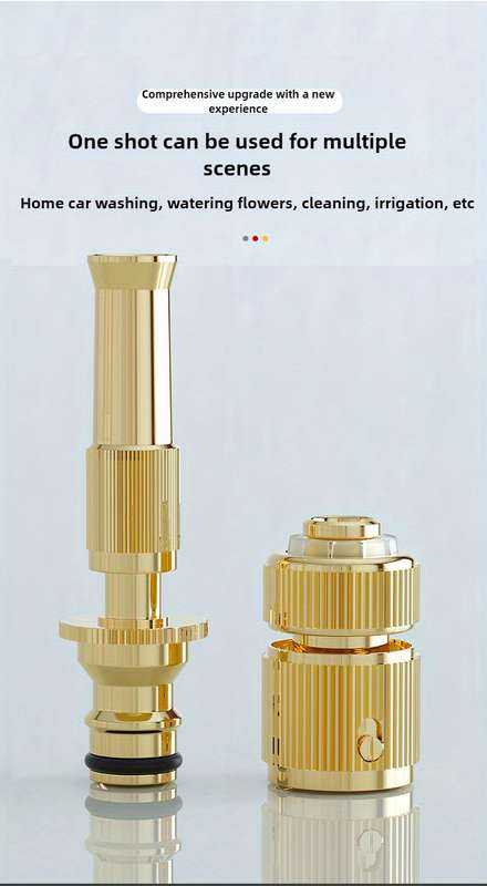 1Pc High Pressure Direct Spray Gun Set Metal Water Nozzle