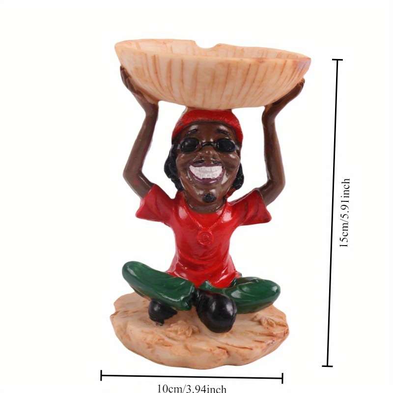 1pc Resin Ashtray Jamaican Resin Gift Box Ashtray