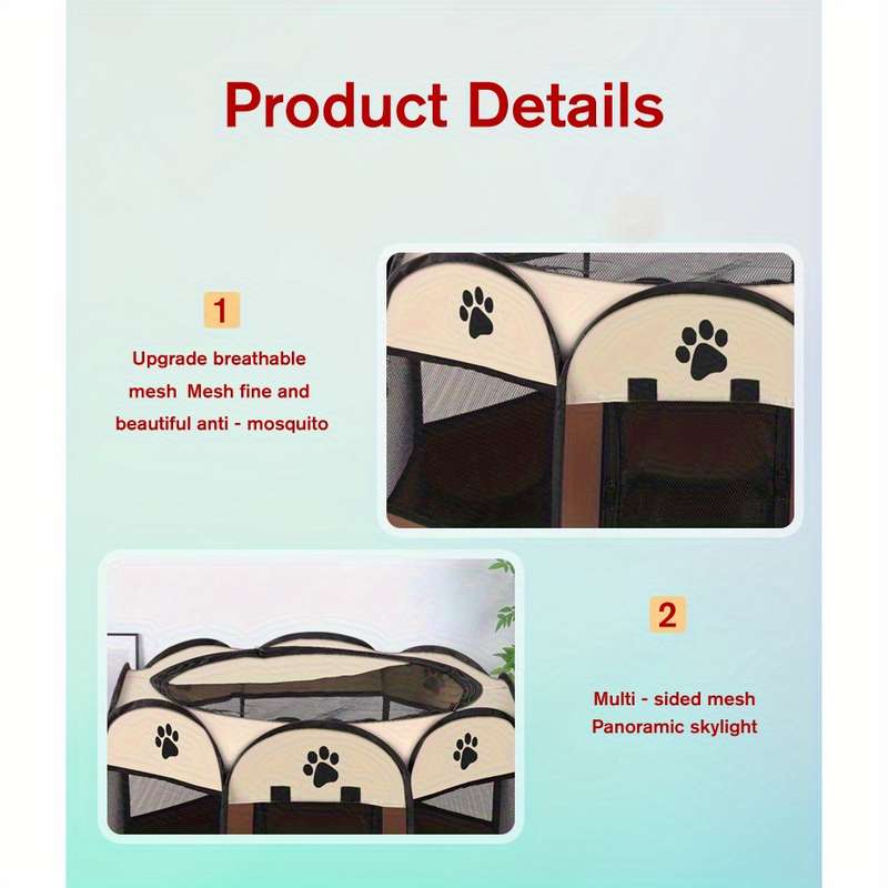 1pc Coffee color size Dimensions: 114 x 114 x 58 cmPet Cage