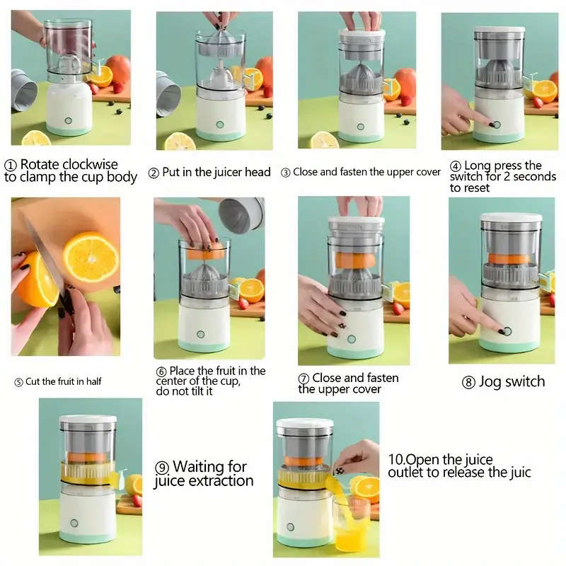 Compact USB Rechargeable Blender with LED Display - Ideal for Smoothies & Milkshakes, Portable Fresh