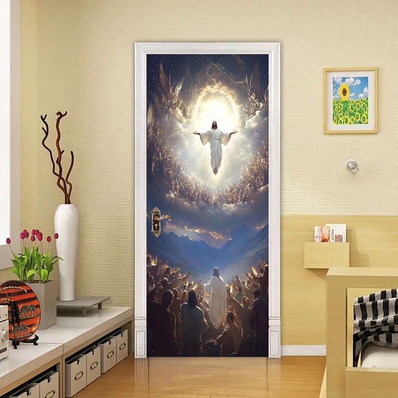 1pc 95.0x214.88cm Jesus Christian Themed Stickers