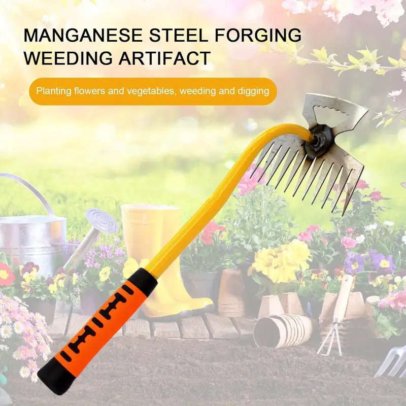 Heavy Duty Multi-Purpose Weeding Rake Tool
