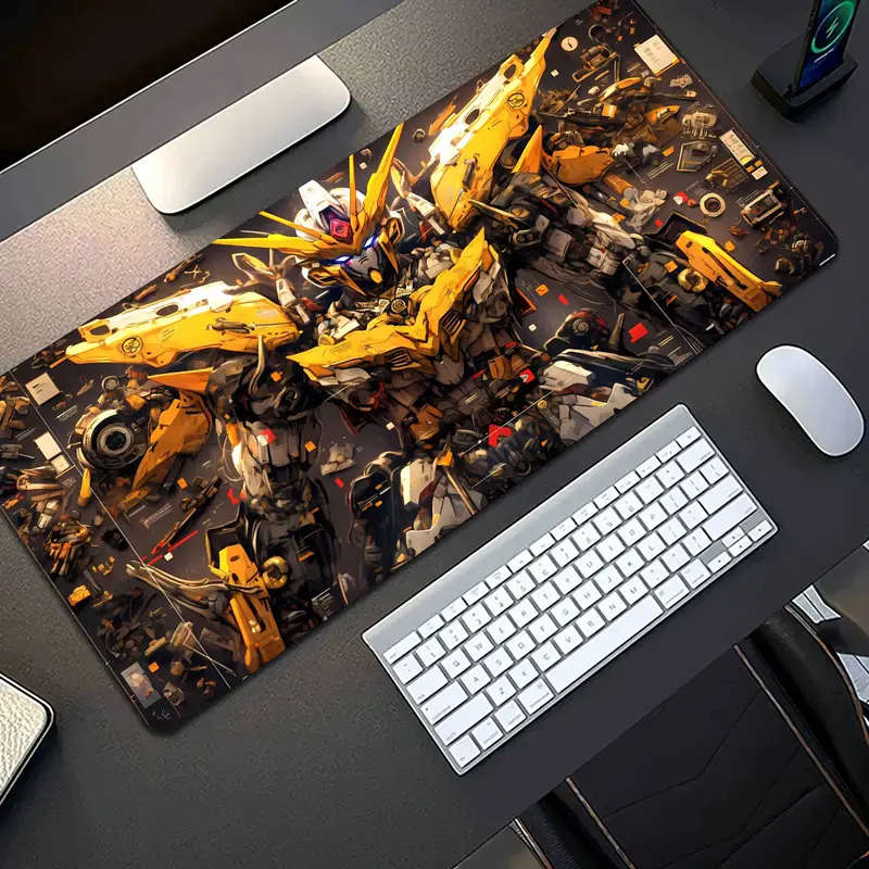 1pc 30x80cm Mouse Pad Durable Natural Rubber Non-Slip Surface Sewn Edges